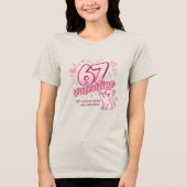 Cute 67 valentine catT-Shirt トライブレンドＴシャツ (正面)