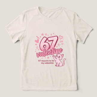 Cute 67 valentine catT-Shirt トライブレンドＴシャツ