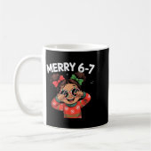 Cute 6 7 Six Seven Meme Christmas Women Men Kids  コーヒーマグカップ (左)