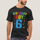 Cute 6Th Birthday Gift 6 Years Old Block Building Tシャツ (正面)