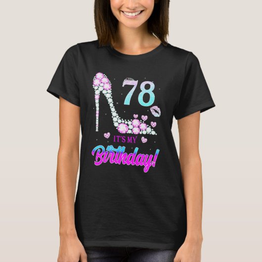 Cute 78 Years Old It's My 78th Birthday Party Tシャツ (正面)