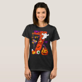 Cute 7 Years Old 7th Birthday Ghost Happy Hallowee Tシャツ (正面フル)