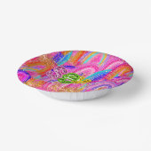 Cute 7th Birthday Rainbow Gold Glitter ペーパーボウル (傾斜あり)