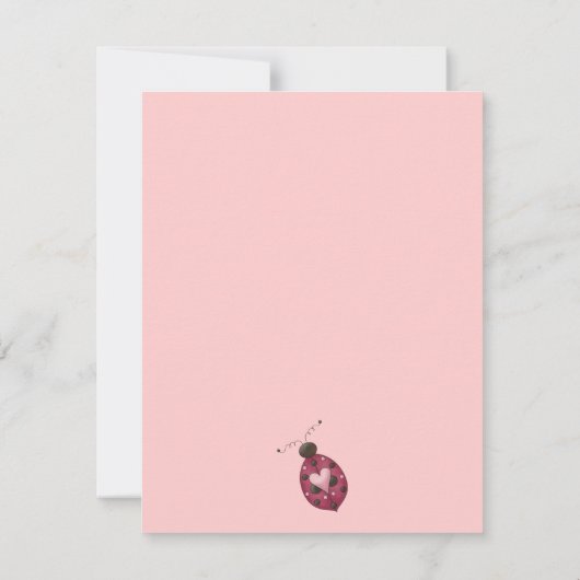 Cute a Bug · Cerise Ladybug 招待状 (裏面)