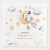 Cute A Little Boo Moon Stars Baby Shower (正面)