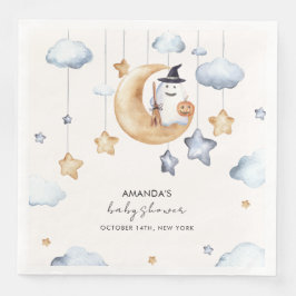 Cute A Little Boo Moon Stars Baby Shower 