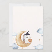 Cute A Little Boo Moon Stars Baby Shower  サンキューカード (裏面)