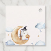 Cute A Little Boo Moon Stars Baby Shower  フェイバータグ (裏面)