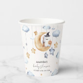 Cute A Little Boo Moon Stars Baby Shower  紙コップ (裏面)