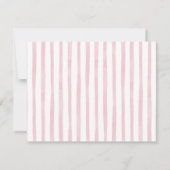 Cute A little lamb baby shower Pink Bow Gingham サンキューカード (裏面)