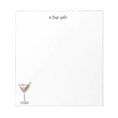 Cute A Tini Note Hand Drawn Martini Cocktail ノートパッド (正面)