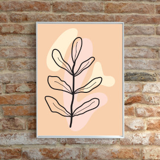 CUTE ABSTRACT BOTANICAL  POSTER ポスター