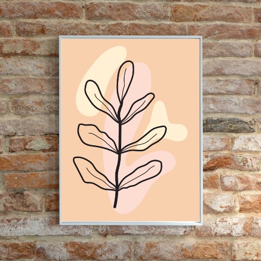 CUTE ABSTRACT BOTANICAL  POSTER ポスター
