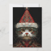 Cute Abstract Cat Christmas Cards シーズンカード (正面)