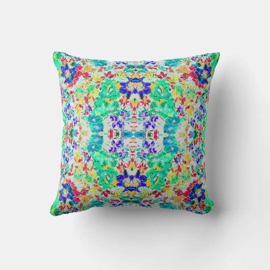 Cute abstract floral pattern クッション (裏面)