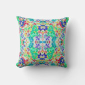 Cute abstract floral pattern クッション (正面)