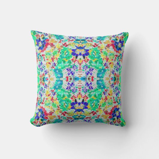 Cute abstract floral pattern クッション (正面)