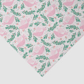 Cute Abstract Pink Christmas Peace Dove Pattern 薄葉紙 (詳細)