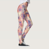 Cute Abstract Purple And Pink Camouflage Pattern. レギンス (右)