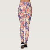 Cute Abstract Purple And Pink Camouflage Pattern. レギンス (裏面)