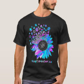 Cute Accept Understand Love Sunflower Autism Aware Tシャツ (正面)