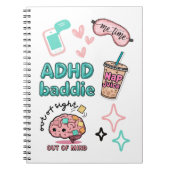 Cute ADHD Baddie Notebook  ノートブック (正面)