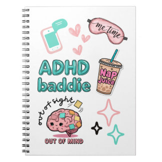 Cute ADHD Baddie Notebook  ノートブック
