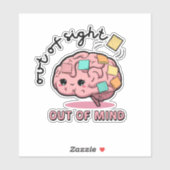 Cute ADHD Brain Sticker シール (シート)