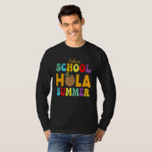 Cute Adios School Hola Summer lovley Groovy Design Tシャツ (正面フル)