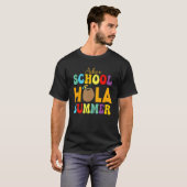 Cute Adios School Hola Summer lovley Groovy Design Tシャツ (正面フル)