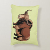 Cute & adorable brown Yak  アクセントクッション (裏面(縦))