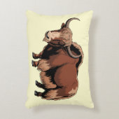 Cute & adorable brown Yak  アクセントクッション (正面(垂直))