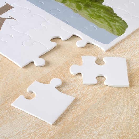 Cute & adorable brown Yak ジグソーパズル (側面)