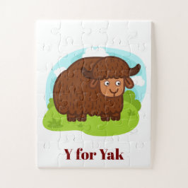 Cute & adorable brown Yak  ジグソーパズル