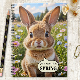 Cute Adorable Bunny Rabbit Spring Notebook ノートブック