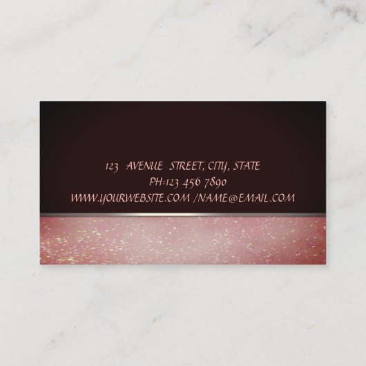 Cute Adorable Floral Cupcake Bakery 名刺 (裏面)