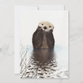 Cute Adorable Fluffy Otter Animal カード (正面)