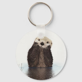 Cute adorable fluffy otter animal キーホルダー