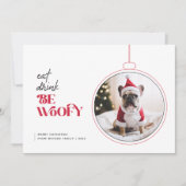 Cute Adorable Funny Dog Pet Photo Christmas シーズンカード (正面)