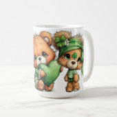 CUTE ADORABLE IRISH DRESSED TEDDY BEARS コーヒーマグカップ (正面右)
