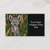 Cute Adorable Little Lynx Kitten 名刺 (正面)