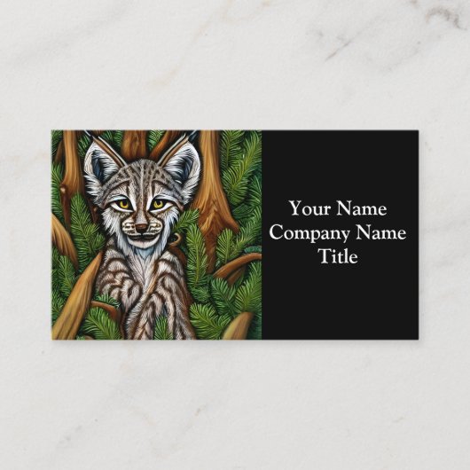 Cute Adorable Little Lynx Kitten 名刺 (正面)