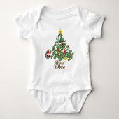 Cute Adorable My First Christmas Tree Baby ベビーボディスーツ (正面)