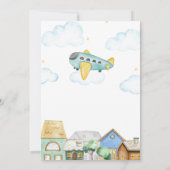 Cute Adventure Awaits Aviator Baby Shower  サンキューカード (裏面)