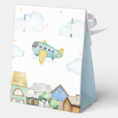 Cute Adventure Awaits Aviator Sky Baby Shower フェイバーボックス (裏面)
