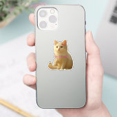 Cute Aesthetic Cat Sticker for Laptop and Girls シール (スマートフォン)