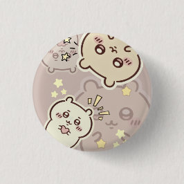 Cute Aesthetic Cream Bear Pin | Minimalist Soft  缶バッジ