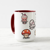 Cute Aesthetic Kawaii Sticker Style Mug  マグカップ (正面左)