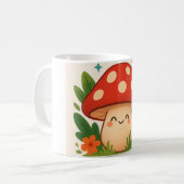 Cute Aesthetic Mushroom Mug コーヒーマグカップ (正面左)