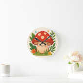 Cute Aesthetic Mushroom Wall Clock ラウンド壁時計 (ホーム)